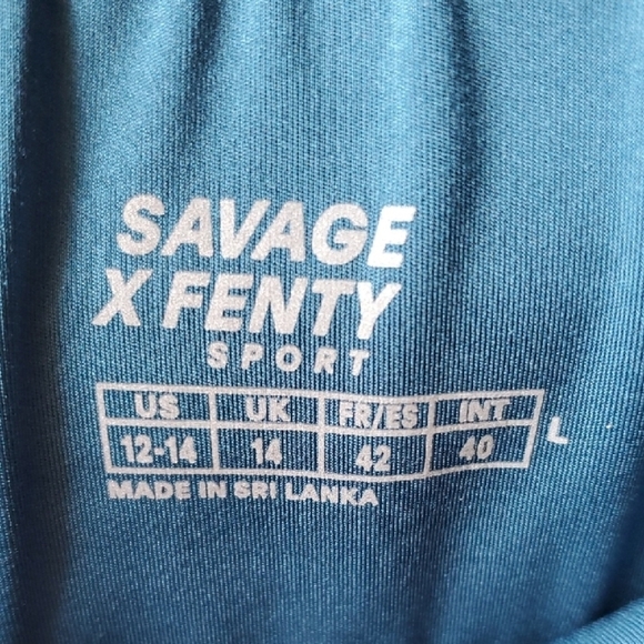 Savage X Fenty Blue Shorts  with Logo Side Pocket 12 -14 - Picture 3 of 9